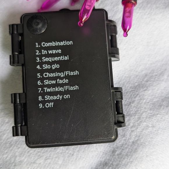 Christmas Lights, 50-Count Black Wire Light Set, Battery Operated Lights (EUC) - Picture 5 of 6